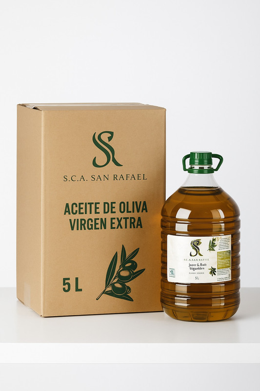 Aceite de Oliva Virgen Extra – PET 5 litros (Caja de 4 unidades)